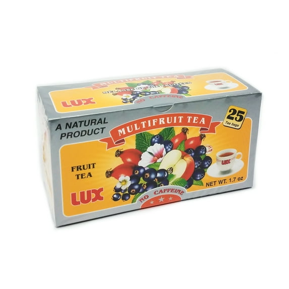 Lux Fruit Tea, Multifruit No Caffeine 25 teabags