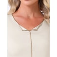 thumbnail image 5 of DARING DIVA Women's Pajama Sets Sleepwear Built-in Shelf Bra Short Sleeve Tops S Beige, 5 of 7