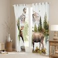 thumbnail image 3 of Homewish Animal Deer Curtains Pack of 2 (42x84 Each) for Teens Boys Girls,Jungle Wildlife Curtains Blackout,Moutain Jungle Bedroom Curtains,Luxury Bedroom Decor, 3 of 6