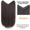 thumbnail image 3 of Wig Big Wave Hair Extension Straight Long Clip In Hair Extensions Black Brown High Tempreture Synthe, 3 of 8
