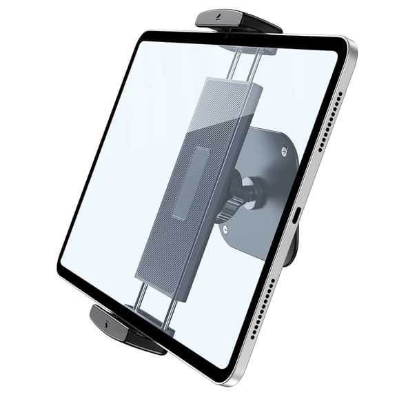 Tablet Wall Mount Aluminum iPad Holder, 360° Rotation Adjustable Stand for Tablets and Phones
