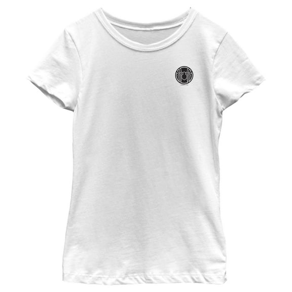 Girl's Marvel Spider-Man: No Way Home Spider Pocket Logo  Graphic Tee White Small