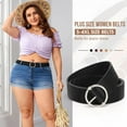 thumbnail image 2 of Women Belts for Jeans Dress Casual Women Leather Belts with O-Ring Buckle 1.42" Width Plus Size Ladies Waist Belts, 2 of 6