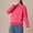 Hot Pink, variant on Kilaqueen Kids Regular Fitness Sweatshirt Casual Knitted Basic Pullover Tops Thicken Warm Mock Neck Sweatshirt Long Sleeve Bomber Sweatshirts 2-14 Years