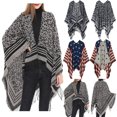thumbnail image 2 of Coofit Châle Ouvert devant Épais Foulard Pashmina Poncho Cape pour Femmes Dames, 2 of 10