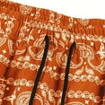 thumbnail image 3 of Men's Boho Paisley Scarf Print Shorts Drawstring Waist Tribal Pocket Summer Shorts Mens Shorts Athletic Cotton Mens Shorts Elastic Waistband with Pockets, 3 of 6