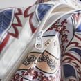 thumbnail image 3 of Funda Nórdica Floral Rey 100% Algodón Egipcio Azul Blanco Boho Funda Nórdica 3 Piezas, 3 of 7