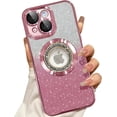 thumbnail image 1 of Funda magnética MagSafe para iPhone 13, protección total, delgada, a prueba de golpes, antiarañazos, con purpurina y protector de lente de cámara, vista del logotipo y a prueba de polvo, 1 of 7