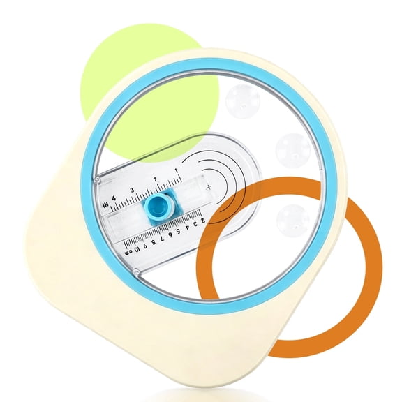 Circle Cutter for Crafts, Adjustable Paper Circle Cutter 1-4 Inch, Rotary Circle Cutter for Paper, Cardstock and Scrapbooking, Hidden Blade Design with 2 Spare Blades and Storage Compartment