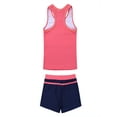 thumbnail image 2 of inhzoy Kids Girls Swimwear Racer Back Tank Top with Boyshort Tankini Set, 2 of 5