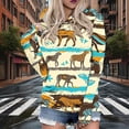thumbnail image 5 of Momihoom Women's Safari Animal Print Hoodie, Lightweight Long Sleeve Casual Hooded Sweatshirt for Everyday Wear, 5 of 5