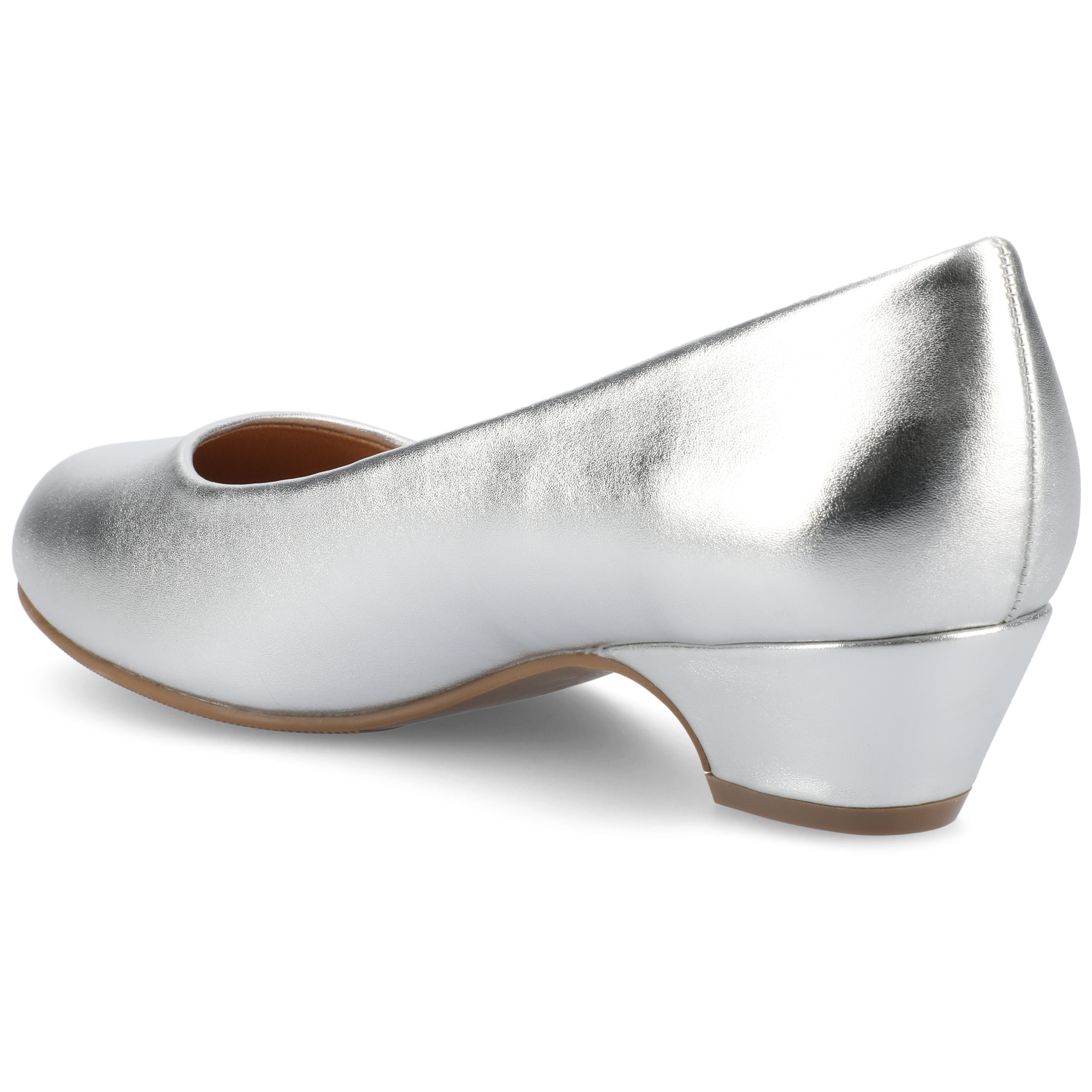 Journee Womens Saar Comfort Insole Round Toe Block Heel Pumps