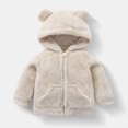 thumbnail image 5 of JUMEYU Winter Jacket Toddler Girl Baby Girls Fuzzy Plush Hooded Jacket Sherpa Zip-Up Front Toddler Coat 18 24 Months (White,18-24 Months), 5 of 5