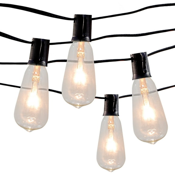 10 FT Clear Edison ST12 Bulb String Lights by Ashland - 10 Count Light Bulbs for Indoor and Outdoor Use - 1 Pack