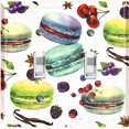 thumbnail image 1 of Metal Light Switch Plate Cover Colorful Macaron Fruit French Desserts CAK019, 1 of 13