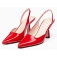 thumbnail image 3 of Women Slanted Back Slim Fit Solid Color High Heels High Heels Office Shoes Wedding Shoes, 3 of 4