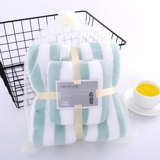 ¡Rebajado! Juego de toallas suaves iZZZHH (1 toalla de baño y 1 toalla de mano). Juego de toallas de baño de microfibra premium súper suaves y familiares. Toalla de microfibra de terciopelo coral