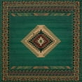 thumbnail image 2 of United Weavers Brunswick Avalon Southwestern Border Runner Rug, LT Green, 1'11" x 7'4", 2 of 2