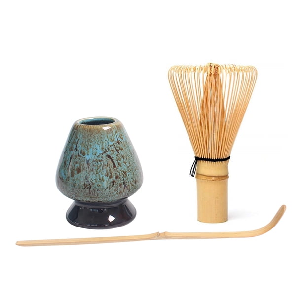 Bewildely Juego de Matcha japonés 3 en 1, batidor de bambú seguro, juegos de té de cucharadita, tienda de bebidas para interiores, herramientas para Teteras azul Bewildely HA010720-04B