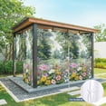 thumbnail image 6 of Outdoor Curtains for Patio Waterproof, Colorful Floral Spring Outdoor Privacy Panels Grommet, Daisy Green Forest Pastoral Blackout Outside Curtains for Porch/Cabana/Pergola/Gazebo 54"x84", 1 Panel, 6 of 8