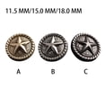thumbnail image 4 of Qarigey Abrigo de diseño Simple para hombre y mujer, chaqueta con botones de estrella, trajes, pantalones, bolso, botones Vintage, artesanía Ropa, zapatos y accesorios Miscelánea Plata 11.5 mm, 4 of 6