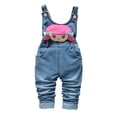 thumbnail image 1 of KIDSCOOL SPACE Baby 3D Bunny Cartoon Soft Cotton Knitted Jeans Overalls,2-3 Years, 1 of 6