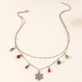 thumbnail image 4 of Collar con colgante de árbol de Navidad de cristal con campanas de colores delicados para mujeres y hombres, joyería de regalo de fiesta de clavícula de Navidad a la moda WD.WDQZL Hogar, 4 of 5