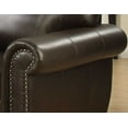 thumbnail image 2 of Brown Traditional Leather-Like Fabric Stationary Arm Chair, 2 of 2