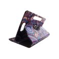 thumbnail image 3 of Wallet style folio for Asus Vivo Tab RT 10.1 tablet case 10 inch Slim fit standing protective rotating for 10" universal carrying cases 10.1 PU leather cash Pocket cover Aqua Paisley, 3 of 5