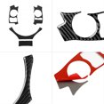 thumbnail image 4 of Embellecedor para volante de coche, pegatina de fibra de carbono, pegatina de decoración, pegatinas de cubierta, reemplazo para IS250 NX200 200t 300h tipo A, 4 paquetes Jumpingount VI014522-01, 4 of 7