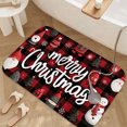 thumbnail image 3 of 1pc Merry Christmas Absorbent Non-Slip Bathroom Thickened Flannel Rug Decor,Soft,Quick Drying,Suitable For Indoor/outdoor Use,Bathrooms,Bedrooms,Kitchens,Terrace,Laundry Rooms,16"x24", 3 of 9