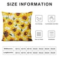 thumbnail image 5 of Pratyus Sunflowers Print Pillow Covers for Car Couch Bedroom, Breathable & Durable, Short Plush Material, 1PC 12x12in, 5 of 5