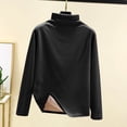 thumbnail image 5 of Womens High Neck Undershirt Long Sleeve Fleece-lined Base Layer Stretch Tee, 5 of 5