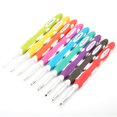 thumbnail image 4 of 9PCS Crochet Hooks Set Knitting Smooth Needle Tools Ergonomic Plastic Handle Aluminum Hooks(#1), 4 of 9