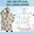 thumbnail image 4 of Oversized Wearable Blanket Hoodie,Beige Highland Cow Pattern Sherpa Blanket Hoodie with Super Pockets,Super Warm Fuzzy Pullover for Women & Men, 4 of 6