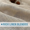 thumbnail image 3 of Linen Blended Curtains - Natural Linen Textured Tab Top Curtains for Living Room - Energy Efficient Light Filtering (Set of 2, 52" x 96", Angora), 3 of 6