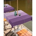 thumbnail image 2 of nqOlkjepod Purple Ombre Outdoor Tablecloth with Umbrella Hole & Zipper, Modern Abstract Art Farmhouse Striped Square Table Cover 60x60 Inch, Dining Waterproof Table Cloth Protector for Patio/Party, 2 of 7