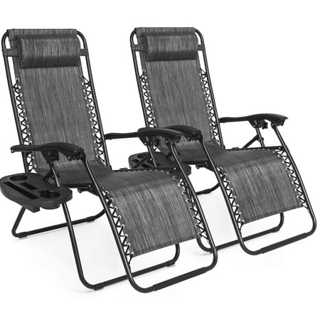 Zero Gravity Chairs Case Of (2) Lounge Patio Chairs Outdoor Yard Beach New