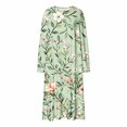 thumbnail image 7 of ZHYou Womens Plus Size Midi Dresses Floral Printed Long Sleeve Round Neck Loose Casual Nightgown Loungewear Sleep Dresses,Multicolor,Size XL, 7 of 7