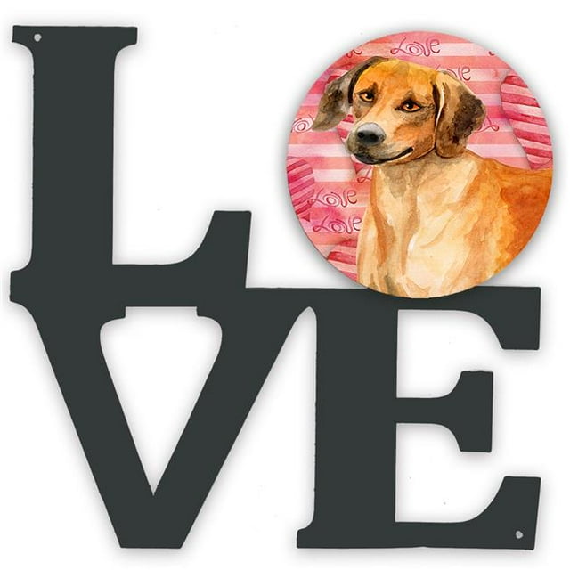 Carolines Treasures BB9763WALV 11.5 x 11.75 in. Rhodesian Ridgeback Love Metal Artwork Wall Decor