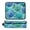 Blue-green Flowers, variant on Hair Tool Organizer Bag with Heat Resistant Mat Removable Travel Storage Case for Hot Air Brushes Curling Irons Blue-green Flowers