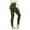 Green, variant on WREESH Womens Yoga Pants Stretch Yoga Leggings Fitness Running Gym Sports Full Length Active Pants Yoga Full Length Pants Blue