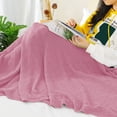thumbnail image 5 of PiccoCasa Knitted Throw Blanket for Couch or Bed, Dirty Pink 50"x60", 5 of 7