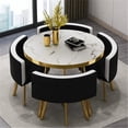 thumbnail image 2 of Simple Reception Negotiation Imitation Marble Pattern Wooden Table Chair Group Rest Area Office Meeting Restaurant Table  Chair My Lux Decor Round, 2 of 30