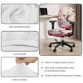 thumbnail image 7 of SCRAWLGOD Hummingbird Peach Blossom Pink Set of 2 Comfortable Office Chair Slipcover Non-Slip Breathable Swivel Chair Cover Anti-Dust Boss Chair Slipcovers for Office Decoration, 7 of 7