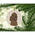 thumbnail image 2 of Poodle Standard Brown Christmas Ceramic Ornament 2.8 in x 2.8 in, 2 of 3