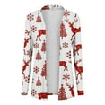 thumbnail image 3 of DDAPJ pyju Ugly Christmas Cardigans for Women Long Sleeve Open Front Outwear Coat Lightweight Casual Fashion Fall Clothes White XL, 3 of 4
