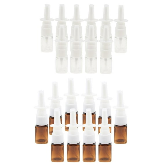 20pcs Refillable Empty Nasal Spray Bottles Vials for Travel 10ml,