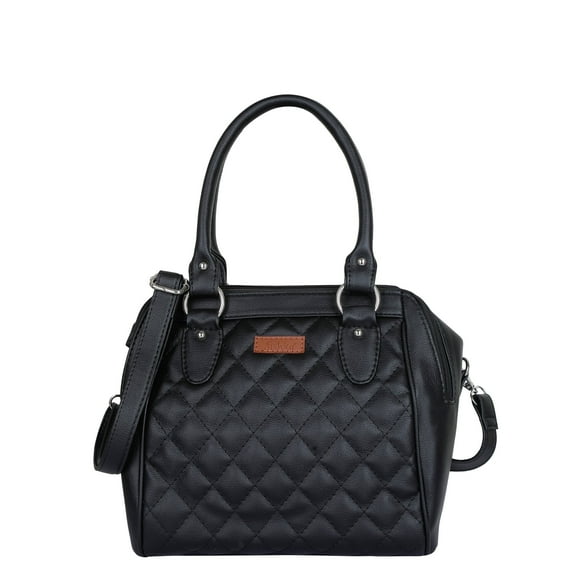 Sishka Black Hand Bag for Women – Vegan Leather Satchel with Top Handle, Crossbody Sling & Shoulder Bag with Adjustable Strap