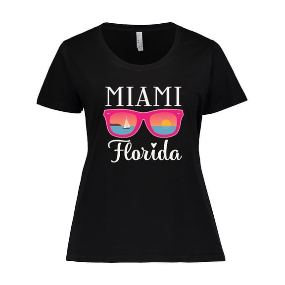 Inktastic Miami Florida Vacation Beach Trip Women's Plus Size T-Shirt